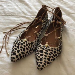 Halogen ‘Owen’ Genuine Calf Hair Flat